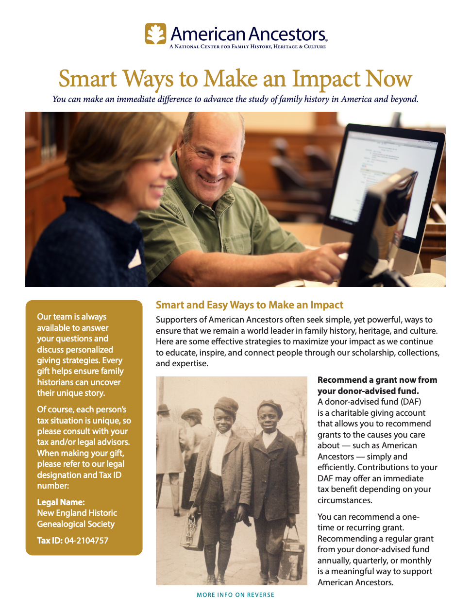 Support The Future of My Favorite Charity brochure cover